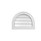 Ekena Millwork Round Top Surface Mount PVC Gable Vent: Functional, w/ 2"W x 1-1/2"P Brickmould Frame, 18"W x 14"H GVPRT18X1402SF - alternate 1